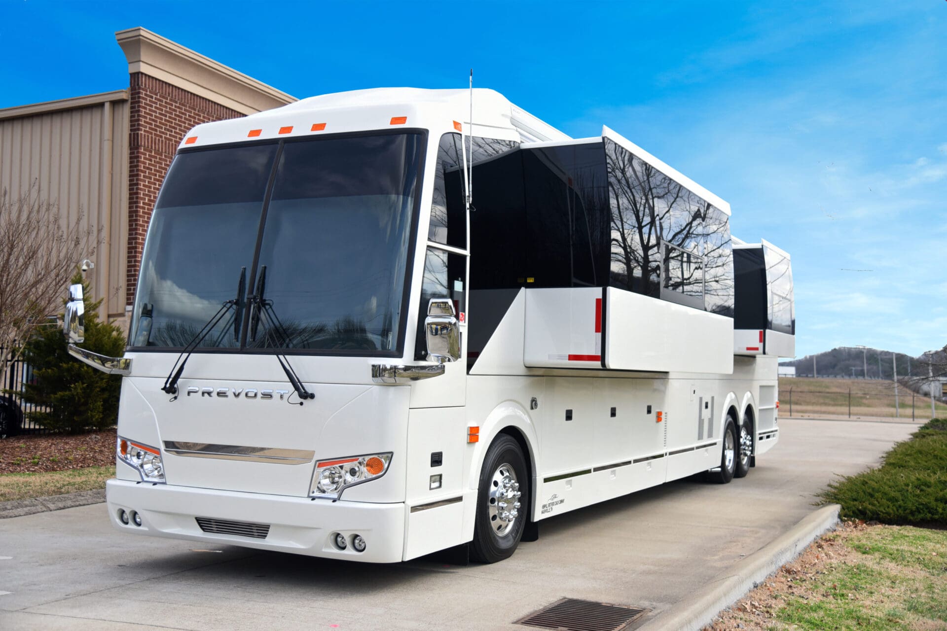 double slide custom celebrity motor coaches provided by hemphill brothers coach company